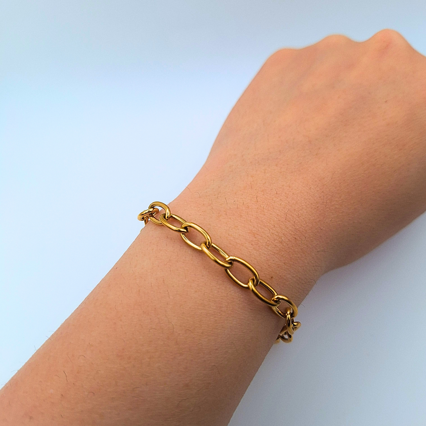 Classic Gold Link Toggle Bracelet