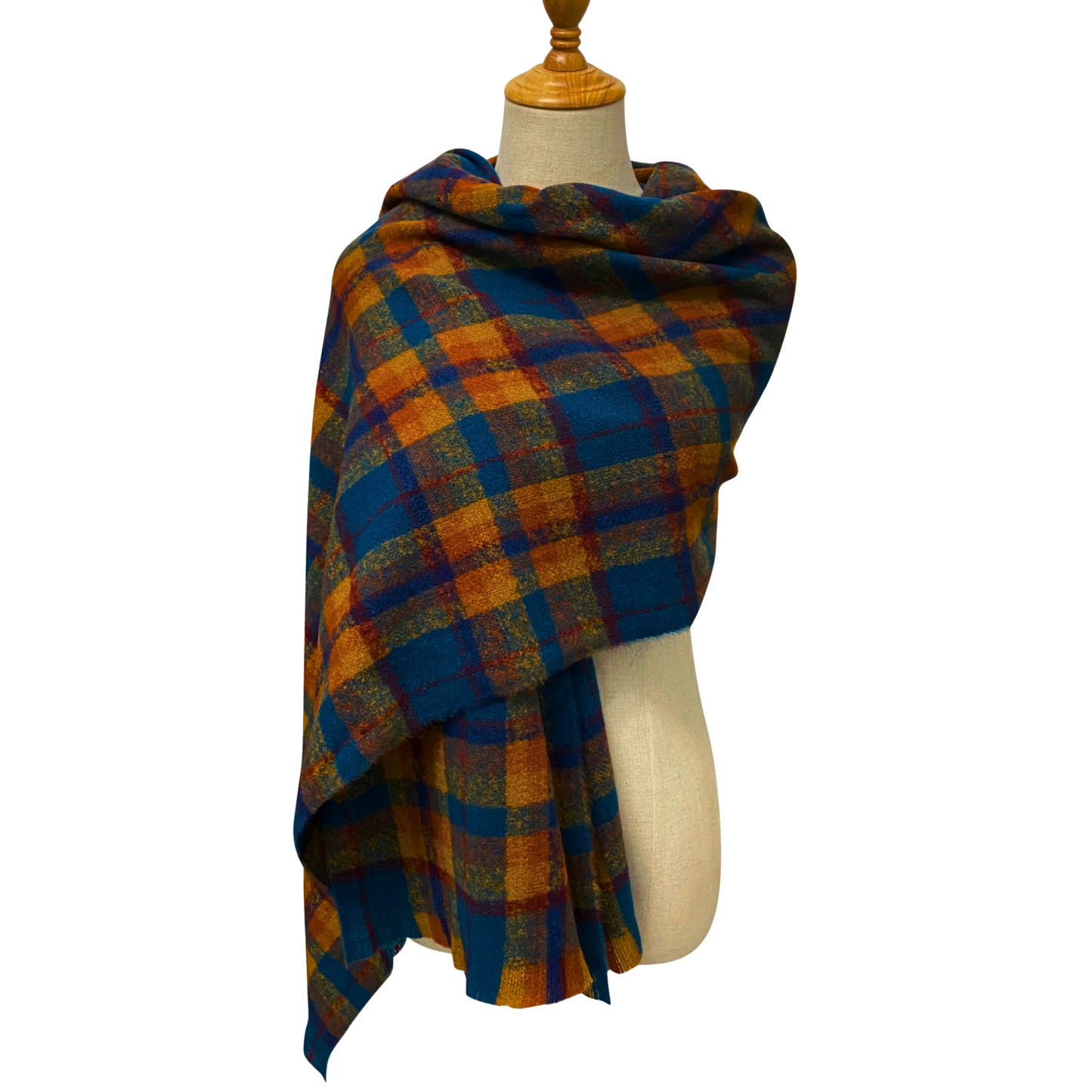 Vibrant Tartan Blanket Scarf