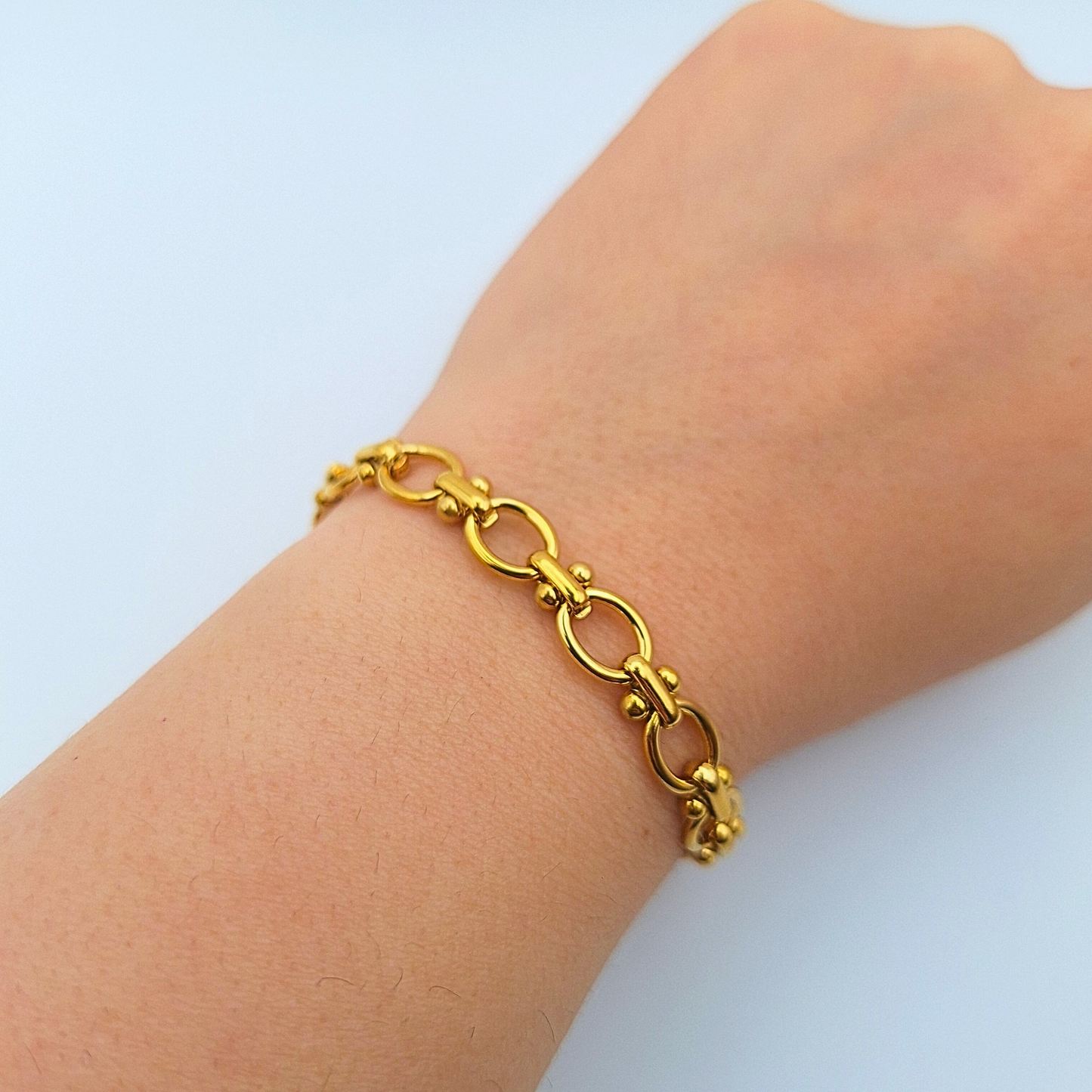 Delicate Linked Gold Bracelet