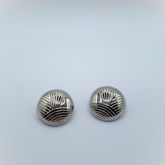 Sculpted Dome Stud Earrings