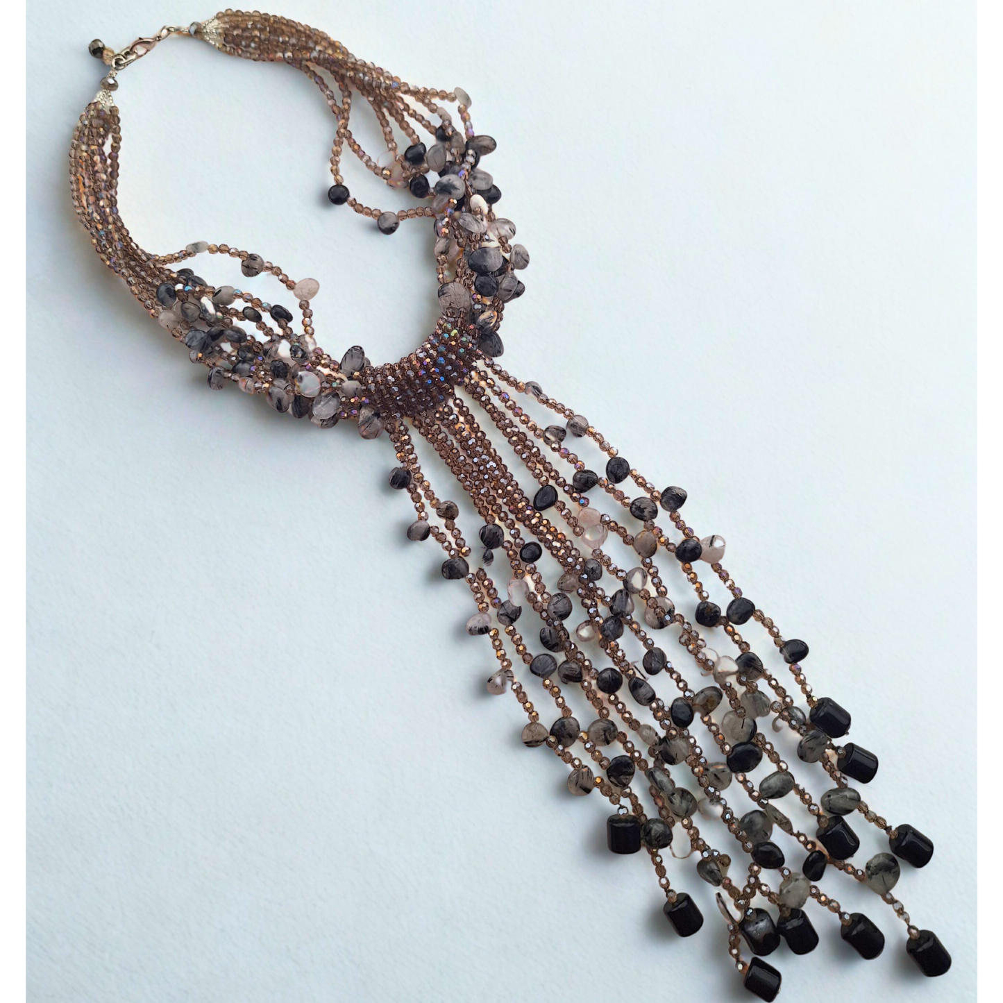 Midnight Canyon Cascade Statement Necklace