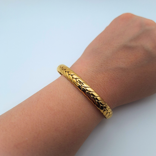 Braided Gold Cuff Bracelet