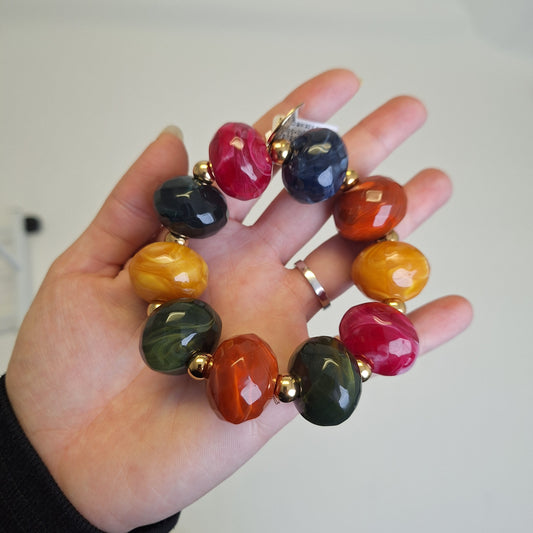 Colour-Pop Bead Stretch Bracelet