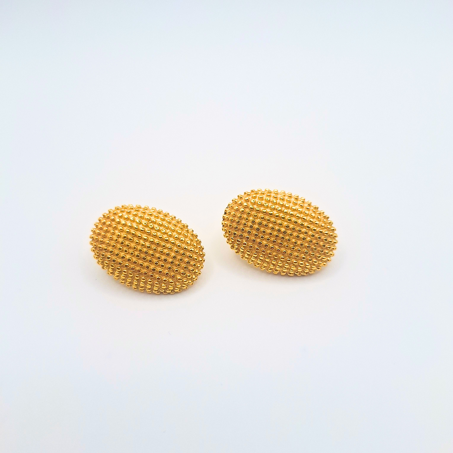 Textured Oval Stud Earrings