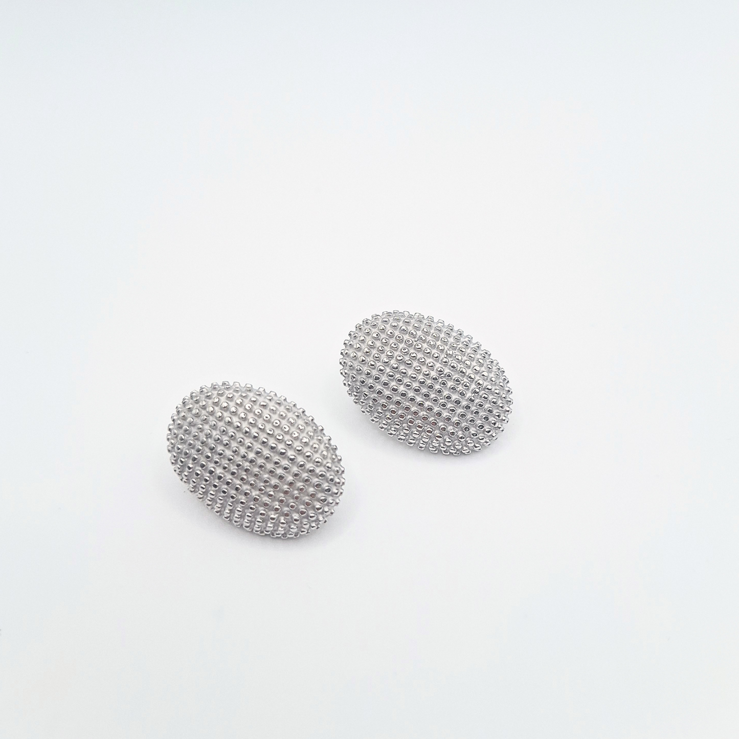Textured Oval Stud Earrings