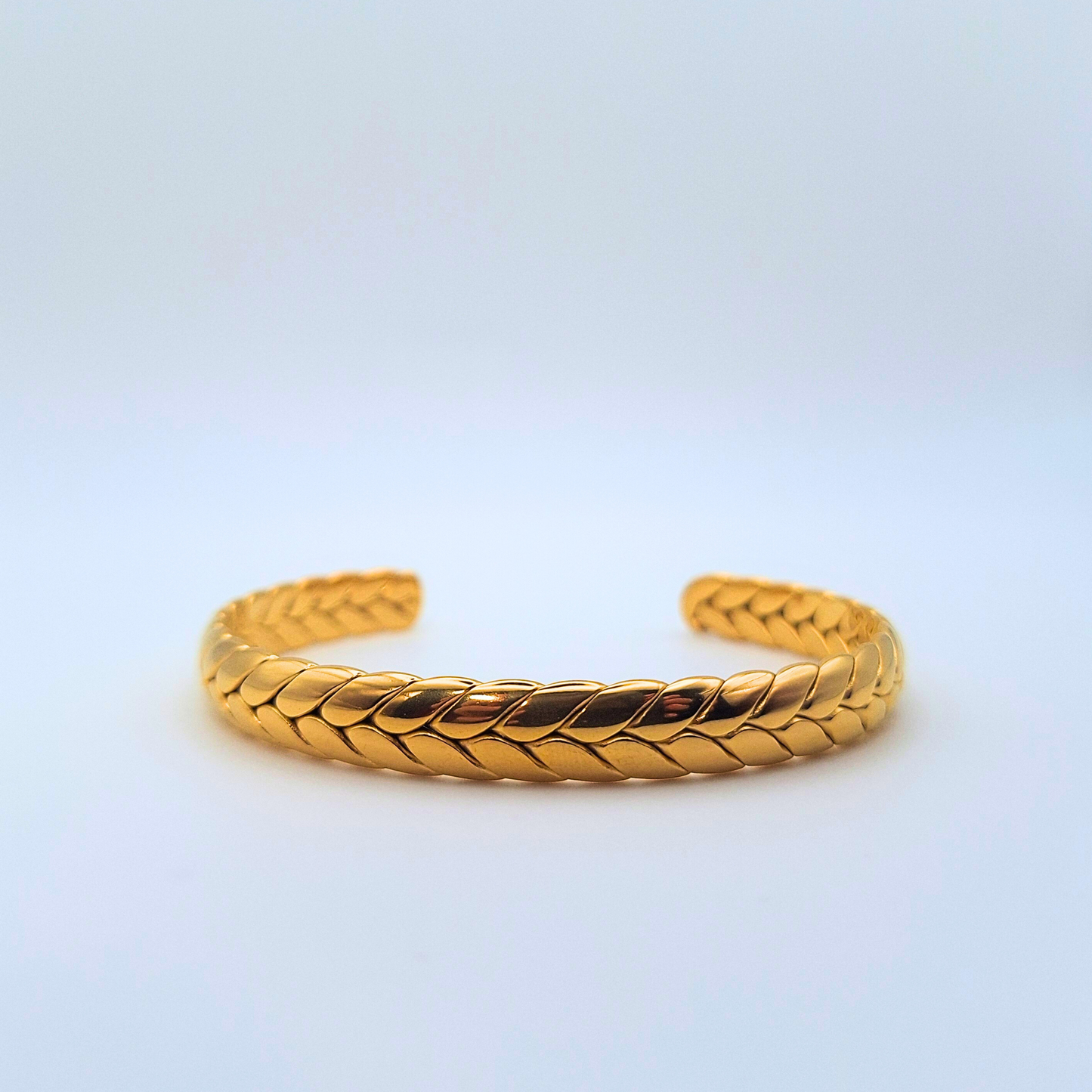 Braided Gold Cuff Bracelet