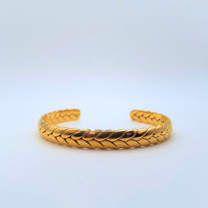 Braided Gold Cuff Bracelet