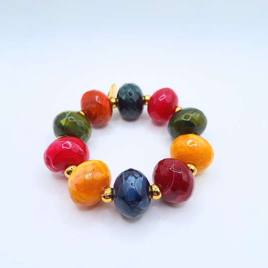 Colour-Pop Bead Stretch Bracelet