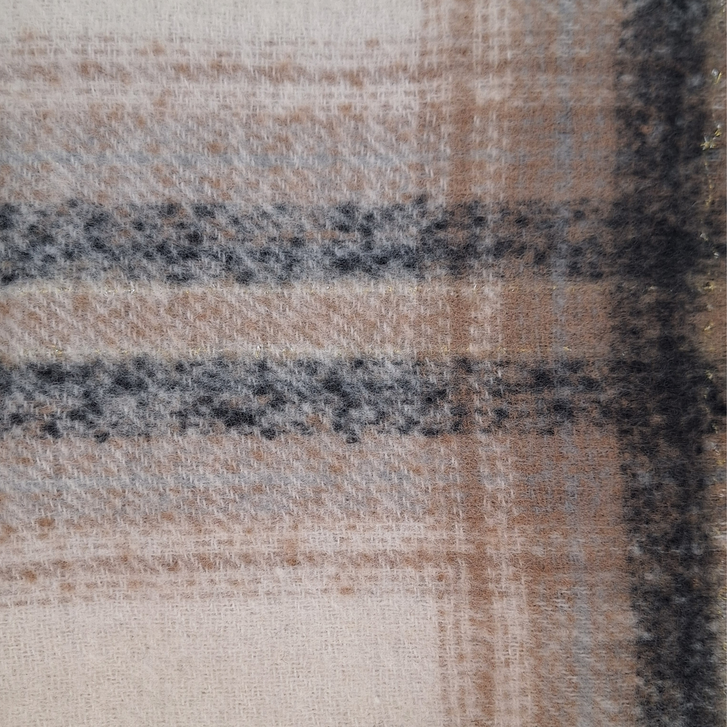 Woven Check Tassel Scarf