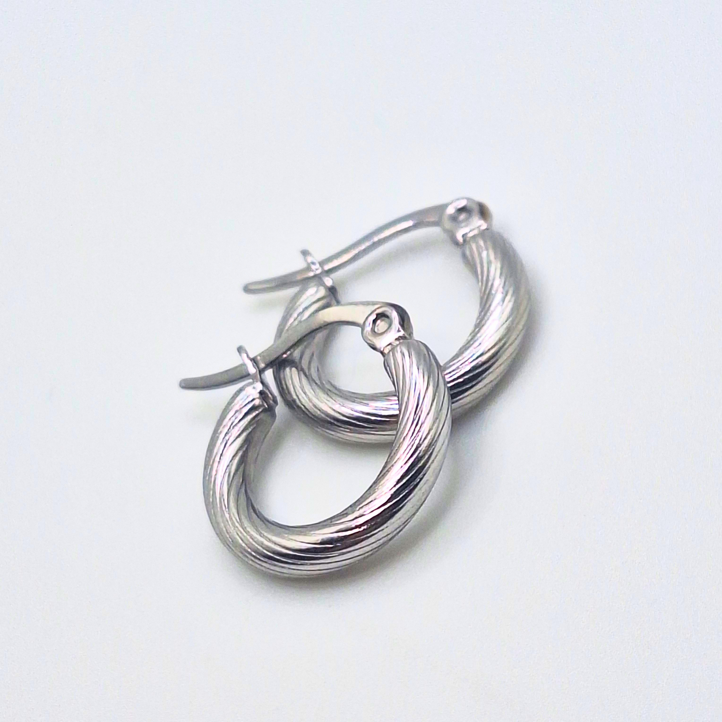 Minimal Textured Hoop Earrings