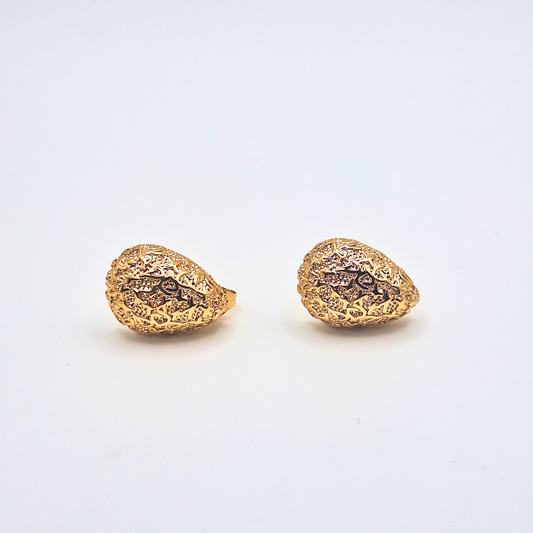 Teardrop Stud Earrings – Gold & Silver Plated