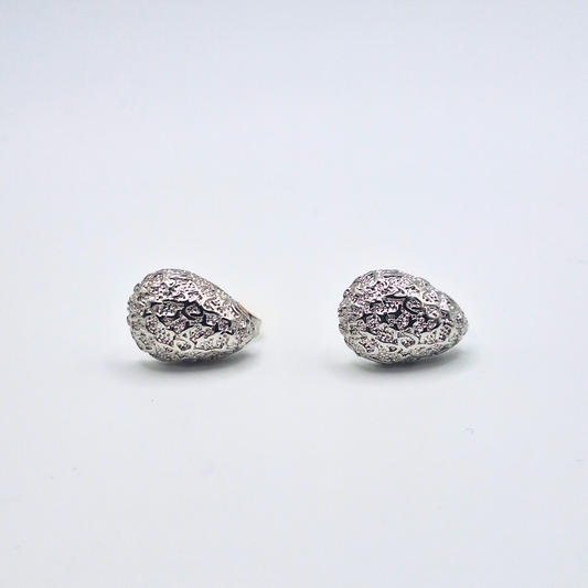 Teardrop Stud Earrings – Gold & Silver Plated