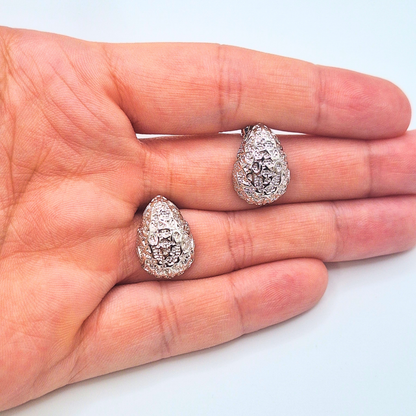 Teardrop Stud Earrings – Gold & Silver Plated