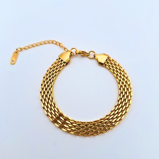 Woven Gold Band Bracelet