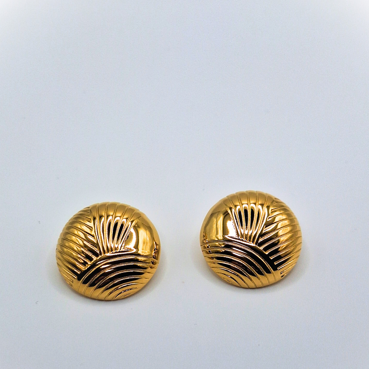 Sculpted Dome Stud Earrings