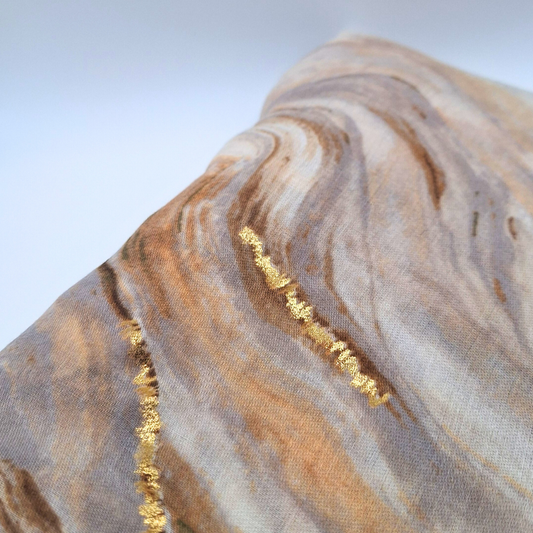 Foiled Swirl scarf - Beige