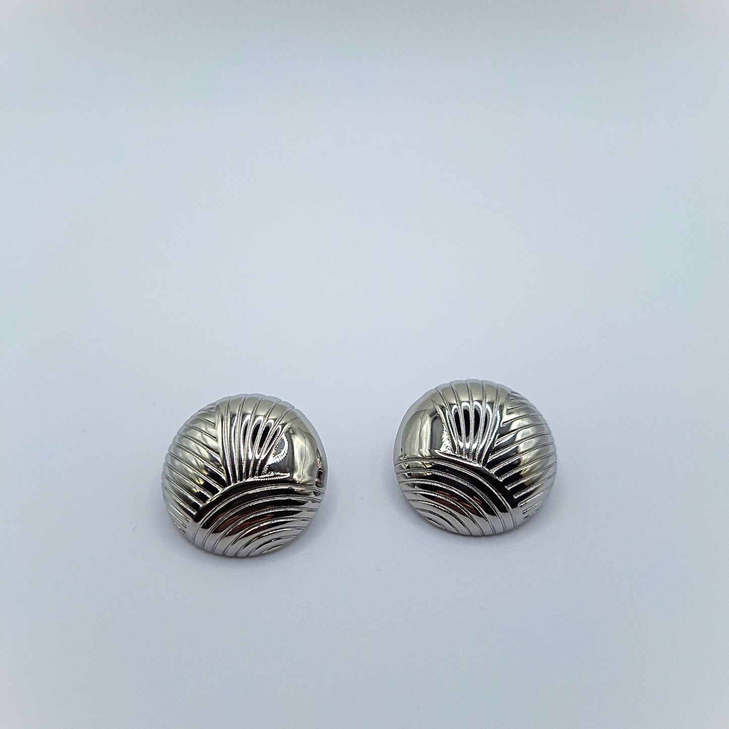Sculpted Dome Stud Earrings
