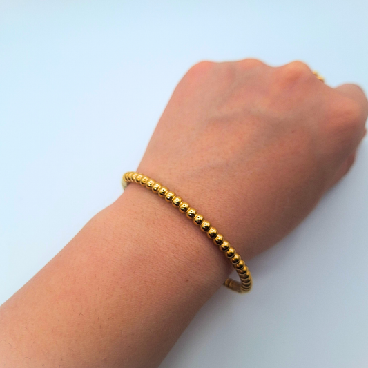 Golden Bead Line Bracelet