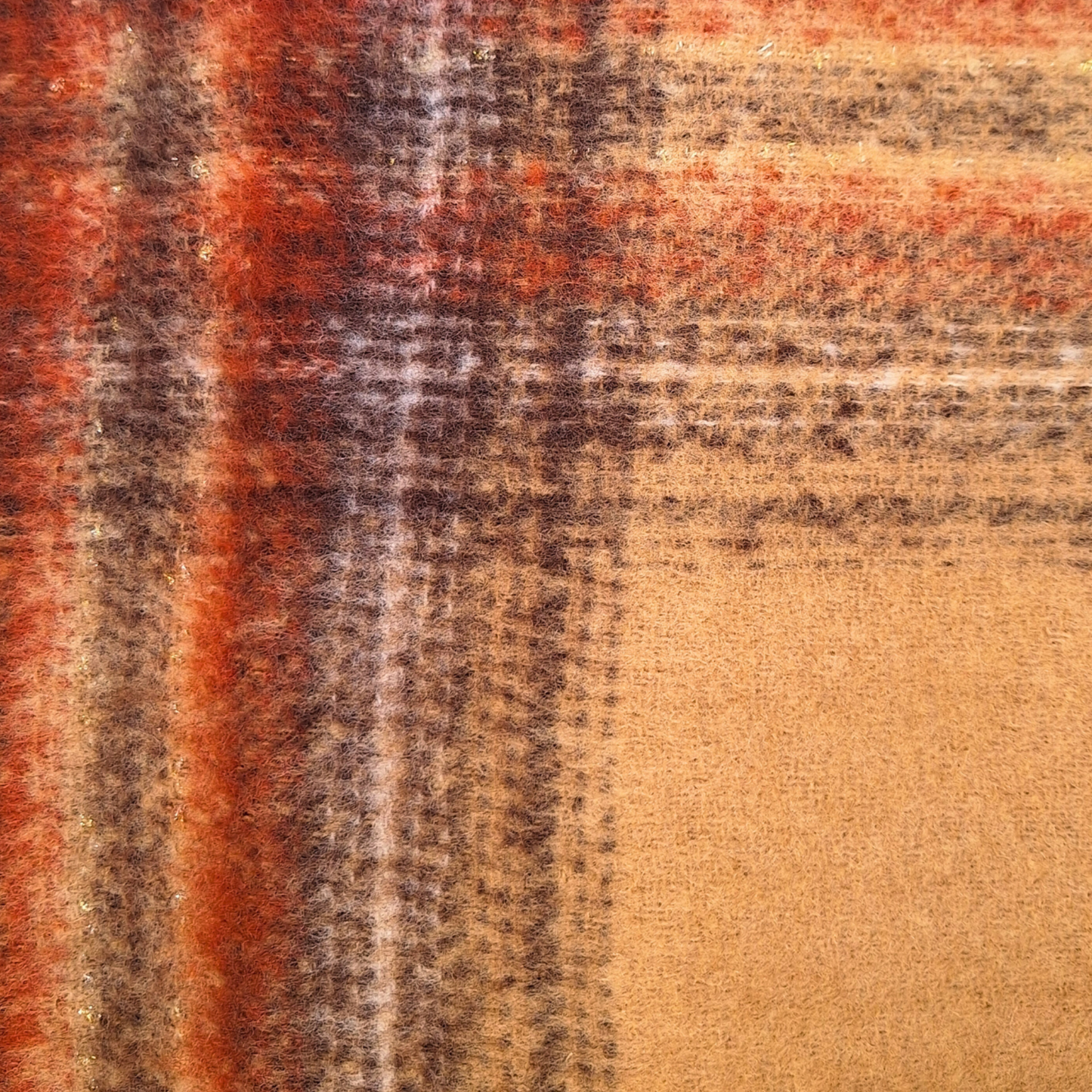 Woven Check Tassel Scarf