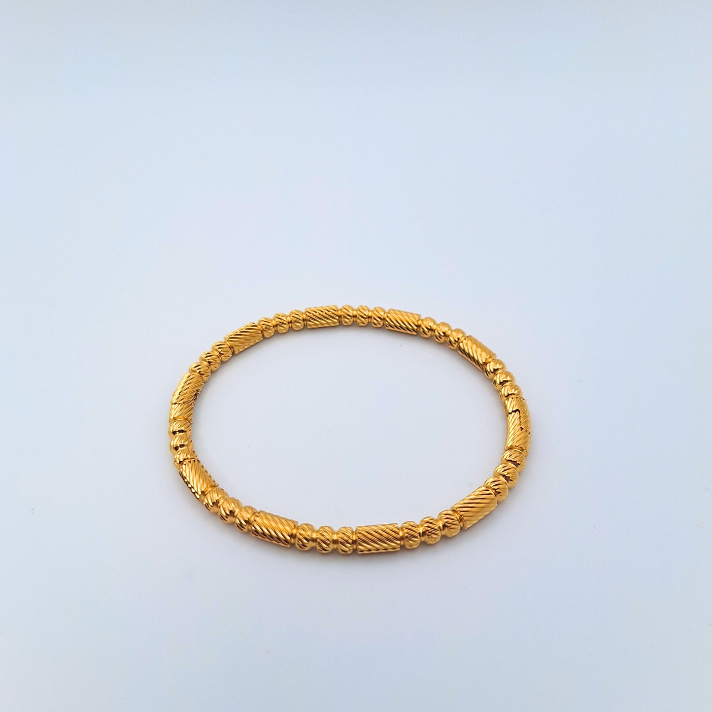 Rope Texture Gold Bangle Bracelet