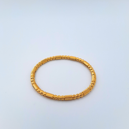 Rope Texture Gold Bangle Bracelet