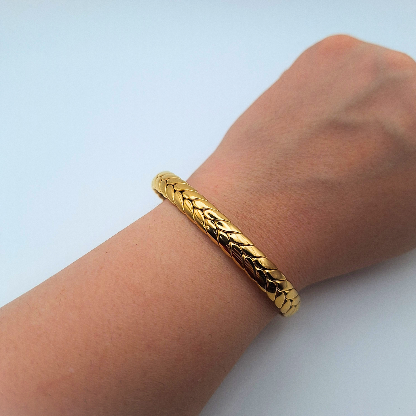 Braided Gold Cuff Bracelet