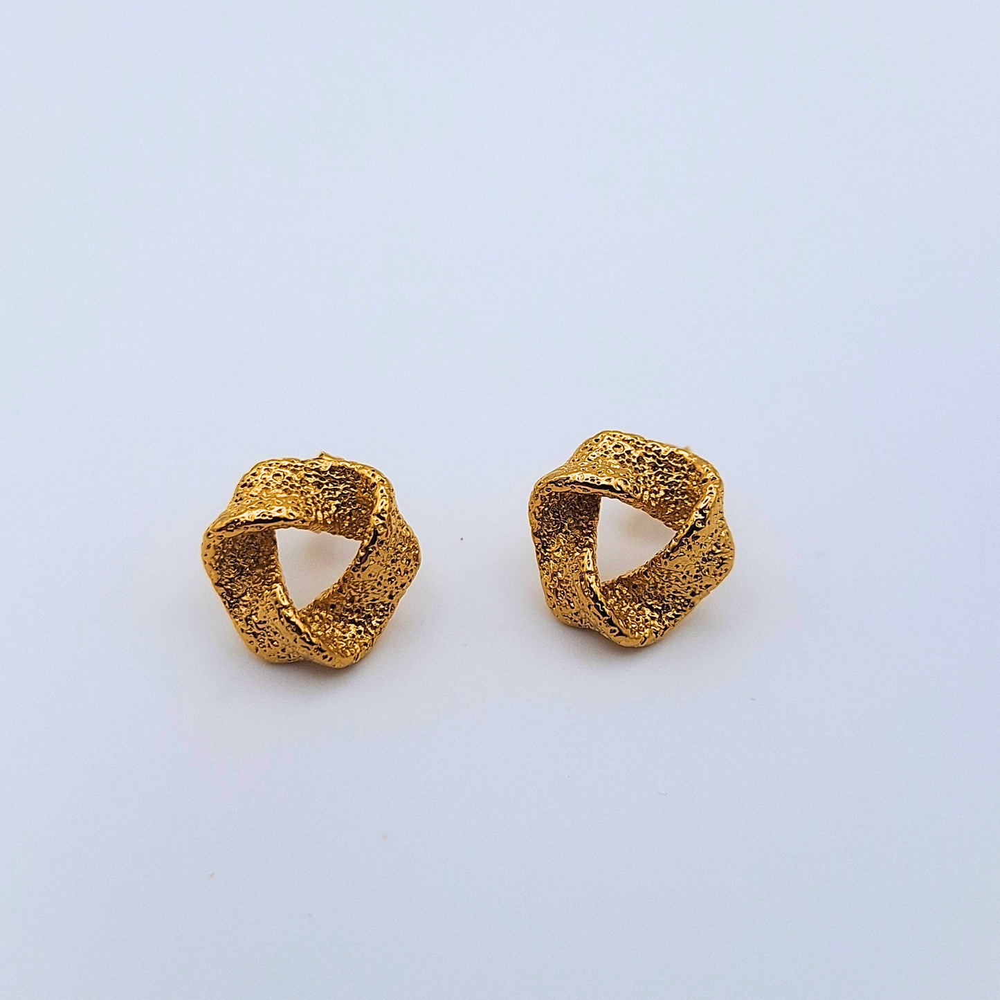 Molten Twist Mini Gold Studs