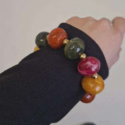 Colour-Pop Bead Stretch Bracelet